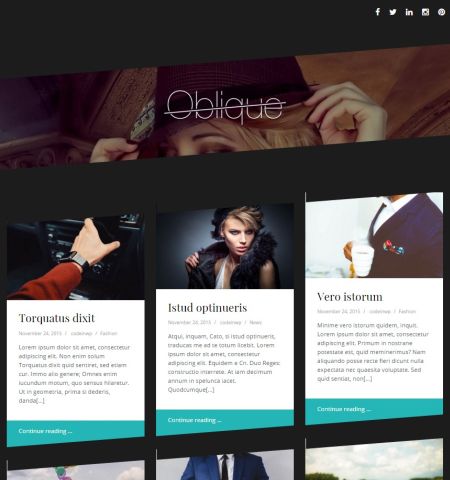 oblique 5 Best Free WordPress Themes for Bloggers 2019