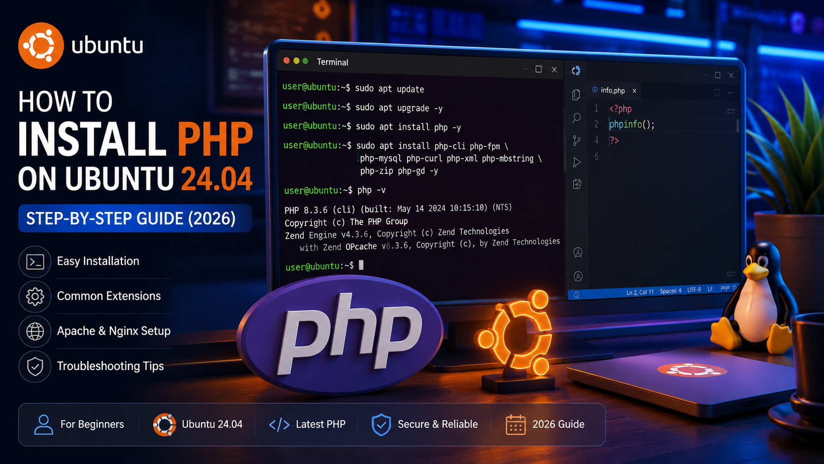 how to install php How to Install PHP on Ubuntu 24.04 (Step-by-Step Guide) Part 2