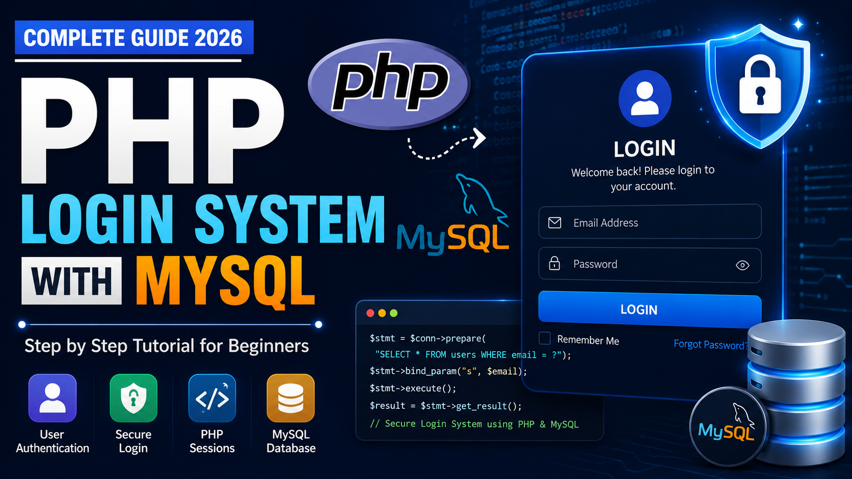 login php PHP Login System with MySQL – Complete Beginner Guide (2026)