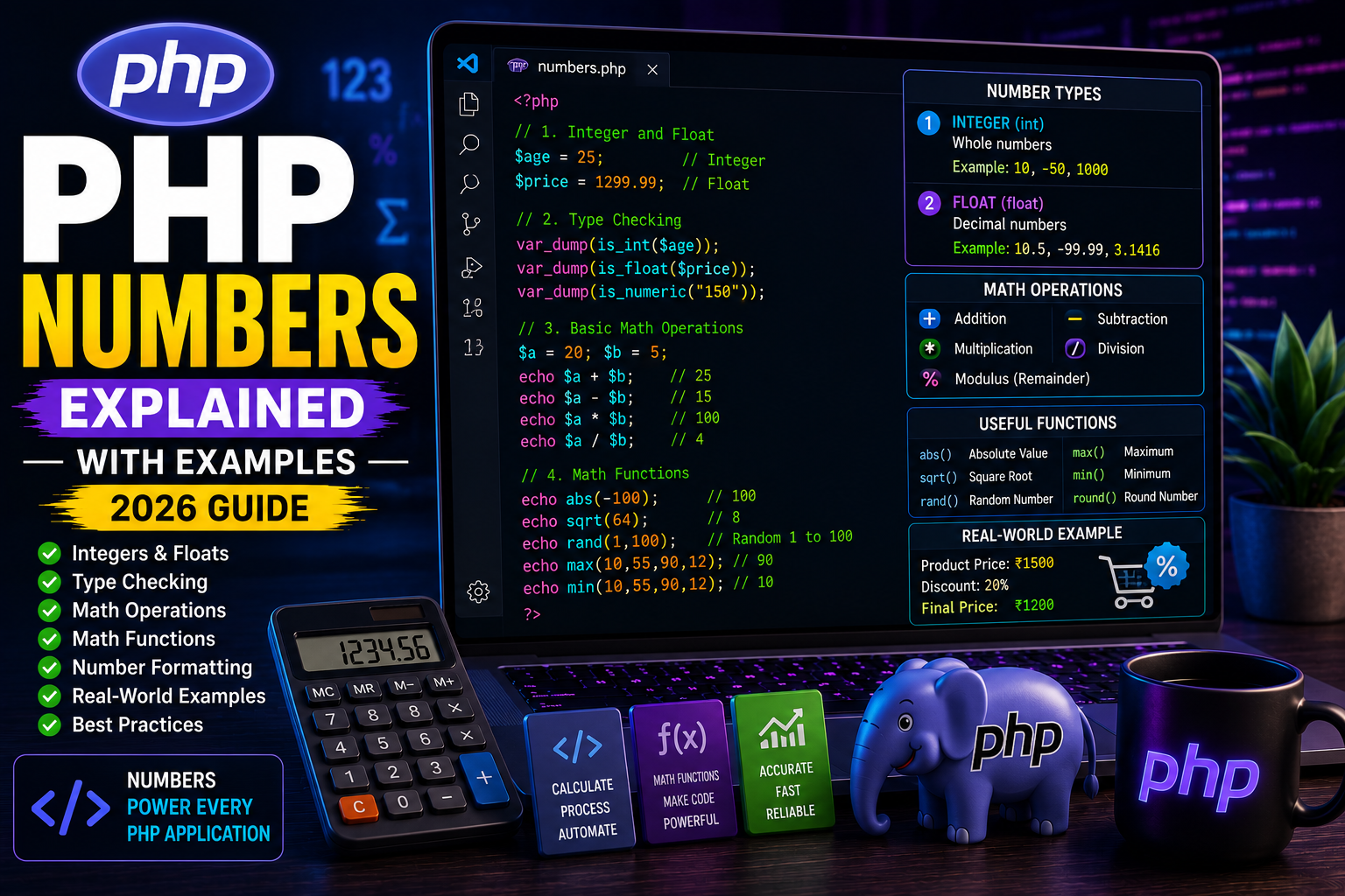 php numbers PHP Numbers Explained with Examples (Beginner Guide 2026)