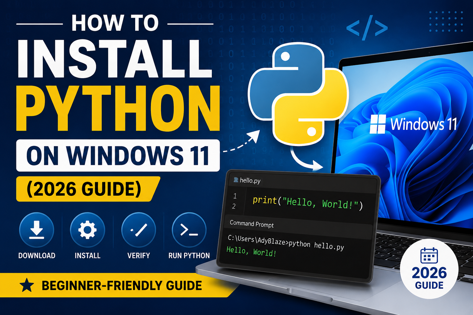 install python How to Install Python on Windows 11 (2026 Guide) – Beginner Friendly