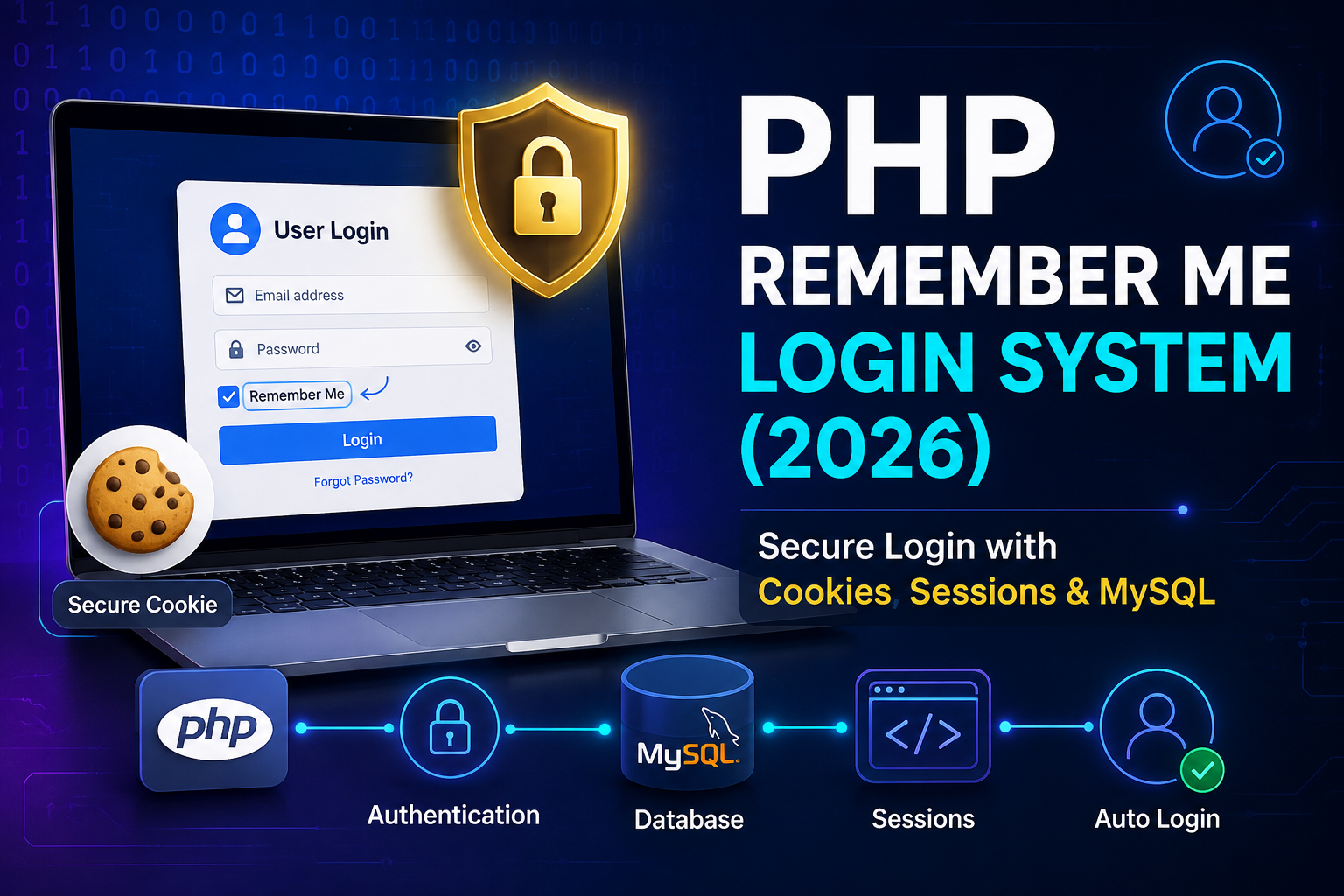 login system PHP Remember Me Login System (2026) – Complete Beginner Guide