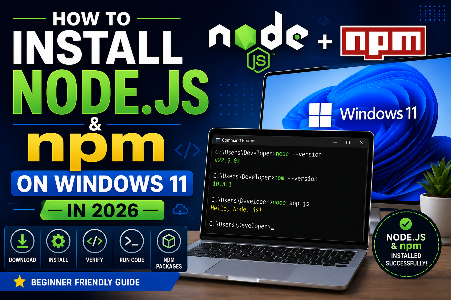 node installation How to Install Node.js and npm on Windows 11 in 2026