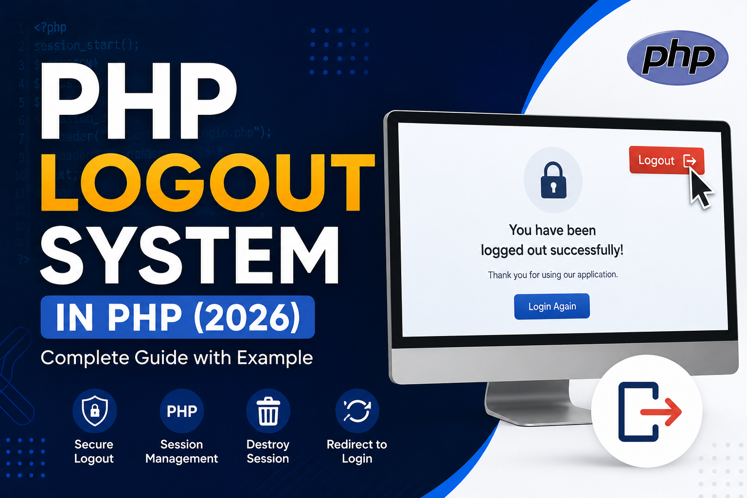 php logout PHP Logout System in PHP (2026) – Complete Beginner Guide with Example